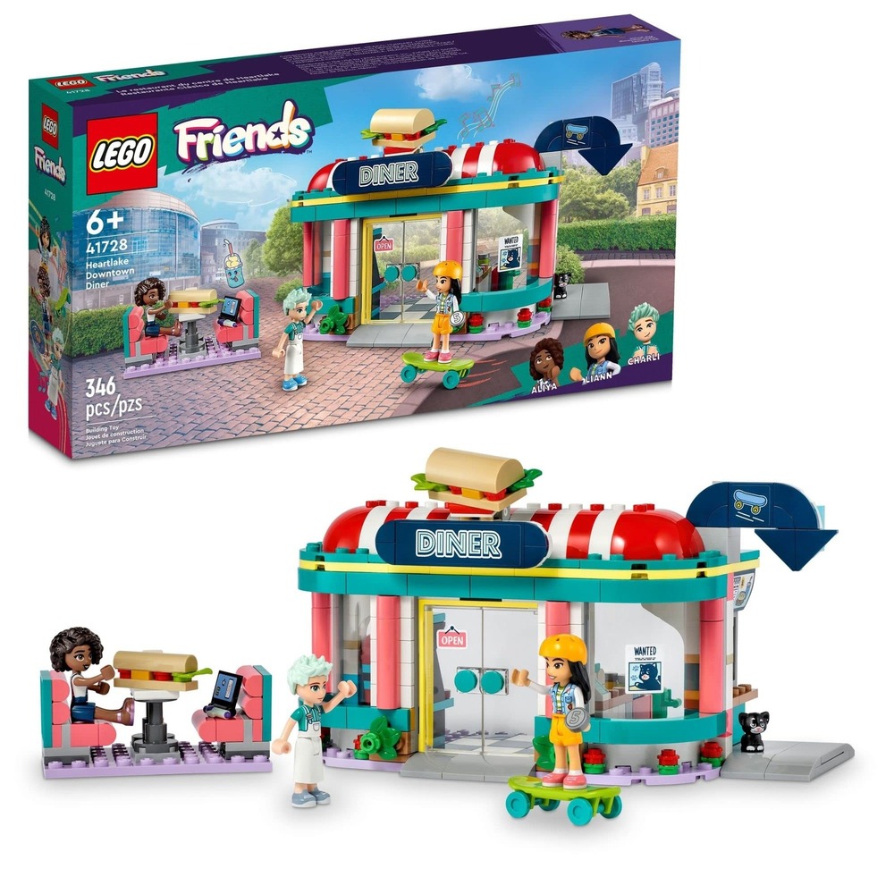 LEGO Friends Heartlake Downtown Diner 41728 Restaurant Building Set New Sealed